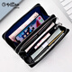 Goldlion wallet men's long wallet double zipper large capacity handbag men 2025 new fashion clutch men's coin wallet double zipper large capacity