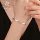 Duozun platinum bracelet for women pt950 new angel love bracelet simple and fashionable platinum bracelet for women birthday gift 7.59g/length 17cm/width 3.2mm