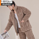 
Modal pajamas men's three-layer cotton plus velvet thickened loose large-size autumn and winter cotton jackets can be worn on the outside to keep warm home clothing suit M6626 light gray hat thickened 2XL [recommended 140-165Jin [Jin equals 0.5 kg]]