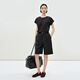 
LESS [Same Model in Shopping Mall/Xun Series] 2025 Summer New Style Casual Commuter Straight Mid-Pants 2P4E12370 001 Black M