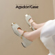 
Agsdon Mary Jane Women's Shoes New Summer New Chinese Pearl Light Mouth Single Shoes with Skirt Single Shoes P551275 m 38