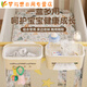 Crib Storage Hanging Basket Bedside Bedside Baby Changing Table Feeding Table Diaper Wipes Storage Bag Hanging Cream White-5-in-1 Hanging Basket 5 Functions