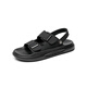Snguny High-End Light Luxury Brand Sandals Männer 2025 Sommer Neues lässig vielseitiger, weicher Sohle Beachschuhe tragen nicht rutschfeste und coole schwarze 9903 38 (240 mm)