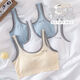 Modal Girl Underwear Junior High School Etudans and Girls in Youth Development Stage Tube Top Sports Gite Without Steel Ring Bra [831: Yellow + Pink + Green] trois pièces S 70-90Jin [Jin est égal à 0,5 kg]