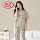 
LangSha’s new summer pure cotton pajamas for women’s short-sleeved trousers Korean casual loose fashionable outdoor wear suit Y-9721 pure cotton [short-sleeved trousers] M Recommended 75Jin [Jin equals 0.5 kg]-95Jin [Jin equals 0.5 kg]
