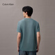 Calvin KleinJeans25春夏男士休闲通勤ck字母印花纯棉针织短袖T恤4RB831G CKM-灰绿 XL