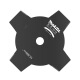 Germany and Japan imported technology lithium battery lawn mower four-leaf saw blade garden cutting blade lawn turf blade Makita four-tooth mower [B-14118]