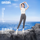 
SIINSIIN shark pants for women wearing 2025 new summer yoga pants high waist belly lifting buttock lifting thin leggings [Summer style] Slimming and black L (105-120Jin [Jin equals 0.5 kg])