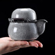 Leipin Black Ice Glaze Travel Tea Set Outdoor Portable Ceramic Quick Cup Ice Crack Glaze One Pot Two Cups Kung Fu Tea Set Ice Crack Glaze Quick Cup One Pot One Cup