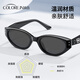 COLORE.injennie rétro Cat Eye Lunettes de soleil Square Face Face Femmes Feels 2025 Nouvelles lunettes de soleil à cadre étroit Counter Qualité Bright Black Frame Polarisé Gris
