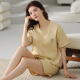 Pajamá de pijama de manga corta de algodón puro para ropa de algodón para mujeres de verano para ropa para el hogar de estilo coreano simple Y9859 m (recomendado 75-95Jin [Jin iguala 0.5 kg])