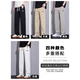 
JEEPSPIRIT ice silk casual pants for boys summer thin breathable wide-leg long pants for men 2025 new loose straight men's pants 6623 white XL