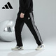 Adidas (adidas) Marque latérale à trois doutes sportives décontractées hommes et femmes pantalon droit automne noir et blanc xl