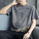 Semir pure cotton summer new short-sleeved T-shirt for men loose Korean style fashion handsome half-sleeved body 829 gray + 829 black [pure cotton] M Recommended 80-100Jin [Jin equals 0.5 kg]