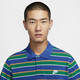 耐克（NIKE）T恤男装 2025夏季男子短袖翻领POLO衫透气休闲网球白色纯棉短袖男 FN3897-480 蓝色条纹 XL