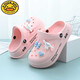 G.Duckkids Kindersandalen 2025 Neue Sommerjungen und Mädchen Hole Schuhe Baby Anti -Rutsch weicher Sohle Verschleiß Strand Sandalen rosa 24-25 (innere Länge ca. 170b