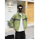 Fr.yh.zh fashion senwen leichte Luxus-Männerkleidung Frühes Frühling Herren-Spleißkontrast Farbe Fashion Clip Light und gutaussehende Jacke 9226 Dunkelgrün M 100-120jin [Jin gleich 0,5 kg]