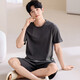 2025新款夏季男士睡衣莫代尔套头圆领大码休闲宽松家居服 XYi-9731# 3XL