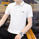吉普（JEEP）Polo商务休闲衫男士短袖T恤夏季宽松衣服男装6636  灰绿  4XL 