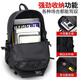Huili Schoolbag männliche Junior High School und High School College-Schüler Rucksack hochwertiger Kapazität Computer Rucksack Leichtes Freizeit-Reisetasche Schwarz große Größe [verbesserter Reißverschluss + verstärkter Schultergurt]