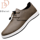 DDeiet brand men's shoes new trendy retro business casual all-match sneakers men's genuine leather soft-soled leather shoes men's khaki brand men's shoes 41 (255mm) leather shoe size