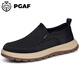 PGAF cloth shoes men's 2025 summer new style breathable and odor-proof mesh splicing casual one-foot pedal lightweight soft sole canvas shoes men's black card 41