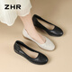ZHR wedge single shoes for women hollow breathable summer women's shoes lightweight and simple boat shoes for women KM33 beige 38