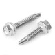 Yongli Shang 410 stainless steel external hexagonal self-tapping screw dovetail screw self-drilling screw M4.8*19 (50 pcs with rubber pad)