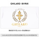 
GHILARO/Gulaoginor Men's versatile iron diamond pattern printed LOGO casual short-sleeved T-shirt 7003-80 White S /165/46