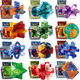 LUBAN LOCK TOL SET PLUS CADEAUX POUR LES ENFANTS AGED 3 à 12 ans, jouets intellectuels pour les élèves du primaire, les anneaux et les balles de déverrouillage variables, le coffre-cadeau de 9 pièces