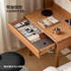 Genji Muyu solid wood desk small apartment study desk cherry wood simple computer desk home desk with drawer desk + shelf (80*50*168cm) without chair