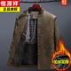 Hengyuanxiang middle-aged and elderly Chinese-style Tang suit men's winter clothes for dad and grandpa, plus velvet and thickened cotton-padded jackets, large size dragon and phoenix plus velvet, navy blue, thickened L 175 (recommended 115-135 Jin Jin equals 0.5 kg)