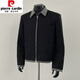 Pierre cardin small fragrance jacket men's spring and autumn American retro vintage loose casual handsome old money style blazer black M