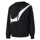 耐克（NIKE）女子大勾撞色运动套装 2025夏季跑步健身训练服潮流时尚休闲衣裤 聚酯纤维 黑白连帽夹克外套 上装 M