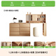He Jiajiang all solid wood oak bedroom dressing table, cupboard and desk integrated corner dressing table, log style multi-functional dressing table, 1.2m cupboard + 1.2m dressing table + makeup stool, all solid wood