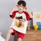 
LangSha (LangSha) Children's Nezha Pajamas Boys Small Medium Large Children Summer Short Sleeve Thin Cotton Home Suit Boys Student Cartoon Set LT694 160 Recommended 150-160CM/80-95Jin [Jin equals 0.5 kg]