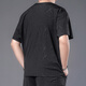 Yinxin taille extra-large shorts gras shorts glacés de la soie glace hommes plus gras plus t-shirt de grande taille hommes vêtements de séchage lâche noir 9922 set 7xl