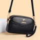 
Cool Kangaroo [KUQIDAISHU] genuine leather texture bag for women 2025 new three-layer mother soft leather bag for women bag one shoulder crossbody bag for women small shoulder bag Shiling bag light luxury style: 9923 black