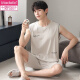 Modal Summer New Herren Pyjamas Herren Dünne einfache ärmellose Weste Shorts Cool atmrede und Traaceless Home Clothing Set 9207 L