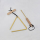 MEINL Brass Triangle Iron 789 Orquesta profesional de acero inoxidable Acompañamiento Adulto Band para niños Instrumentos de percusión de latón Nino551 Triángulo de 6 pulgadas de acero Iron