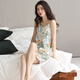 COLORFUL GEMS吊带睡衣女夏季款带胸垫棉纱布家居服2025短袖棉套装 JYR-吊带套N5010 170 M