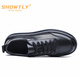 STEMETLY High-End-Luxus-Luxus-Herrenschuhe Sommer High-End Casual Lederschuhe Herrenhöhle atmungsaktiven echten Lederweiche Sohle Sportschuhe Herren trendy schwarz [Standard Lederschuhgröße] 41 (255 mm) [Standard Lederschuhgröße]