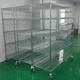 JPHZNB Mobile Shelf Warehouse Workshop Material Rack Stainless Steel Factory Storage Rack Display Rack Metal Multi-layer Rack Length 1518*Width 355*High 1800*5-layer Wheel