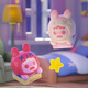 À la recherche de la série de vie d'imagination Unicorn U-grain Rico Mini Doll Desktop Ornements mignons Blanc de fraise de fraise intelligente Boîte de débouchage Contrôler No Egg Shell (environ 3 cm)