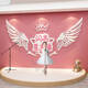 
Children's eloquence classroom decoration decorative music host dance stage background Huanchuang performance kindergarten wall 15865 shining star anchor-Big red golden mirror sky blue big