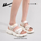
Huili women's shoes summer new style casual sandals for women with thick sole sports beach shoes for women 1449 beige 37