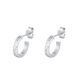 Chow Tai Sang platinum earrings crushed ice earrings for women PT950 ear care gift for girlfriend, wife Christmas gift for women crushed ice earrings about 4.8g