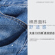 Uniqlo Frauen lose Jeans/gewaschene Produkte/Weitempfehle Hosen hohe Taille 469816 46981662 Pink Blue Model normale Eingröße 15054a