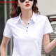 LOVER RUCCI纯棉翻领短袖紫色t恤女夏装新款polo领纽扣宽松休闲运动半袖上衣 9853绿色 (短 袖) S 建议80-95斤