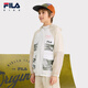 FILA Children's Clothing Children's Sun Protection Clothing 2025 Summer New Boys' Hooded Loose Woven Jacket Cloud Mushroom White-WT 160